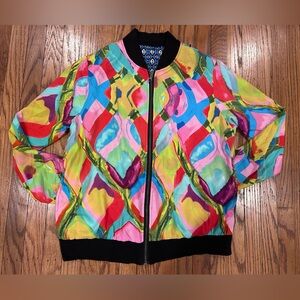Mix Nouveau reversible Vibrant Multicolor Bomber Jacket